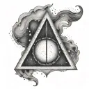 deathly hallows symbol tattoo design idea