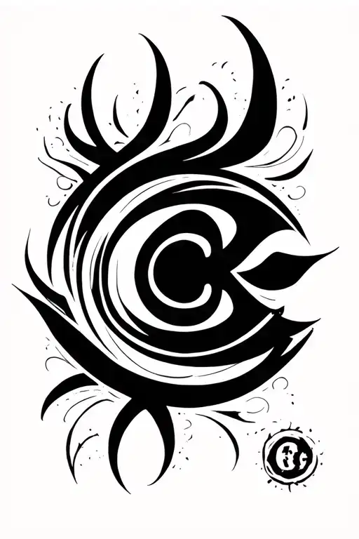 Initial C tattoo design idea