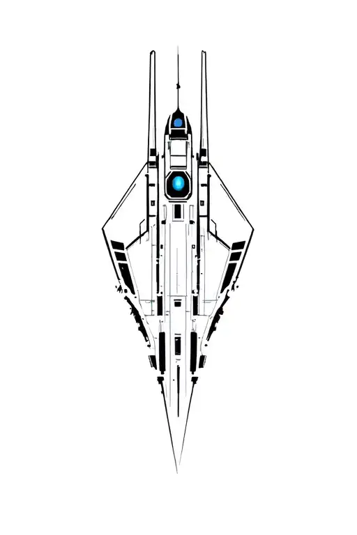 Mass Effect Normandy Ship tattoo design idea