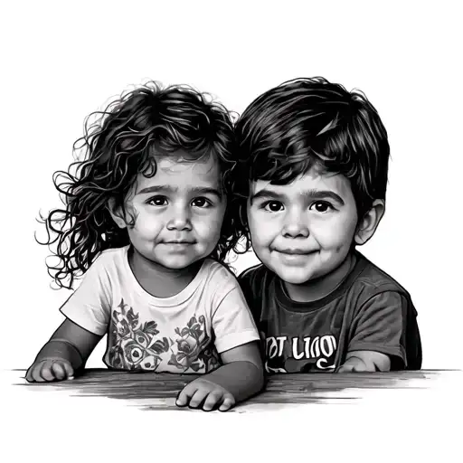 Grandkids tattoo design idea