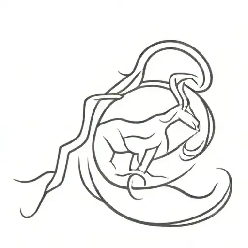 Capricorn symbol tattoo design idea