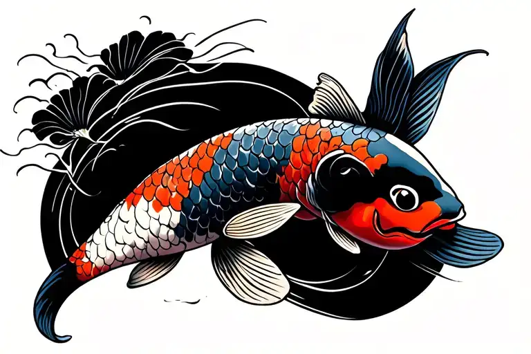 koi fish tattoo design idea
