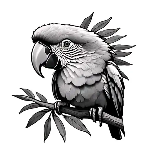 Scarlet Macaw tattoo design idea
