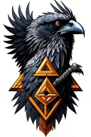 valknut,raven,nordic tattoo design idea