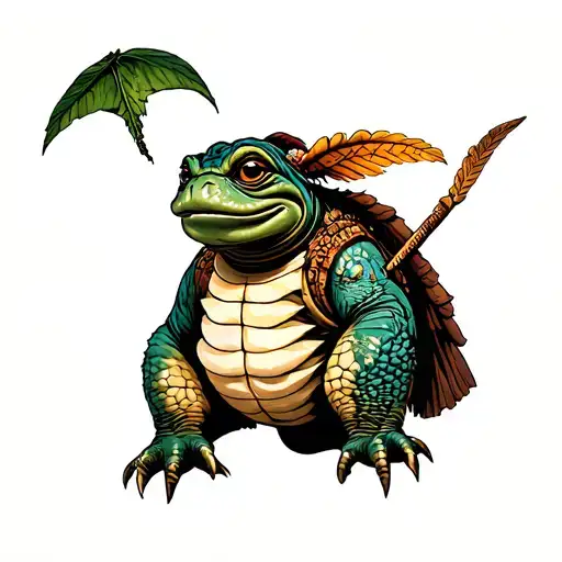 master oogway ascending tattoo design idea
