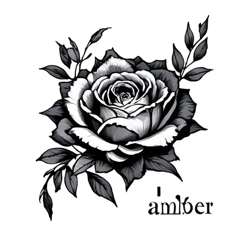 I love amber tattoo design idea