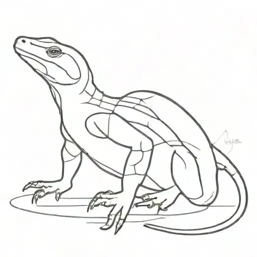 Make a design inspired by the song "Reptile" by Nine Inch Nails tattoo design idea