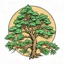 lebanon love with the cedar tree small  tattoo design idea