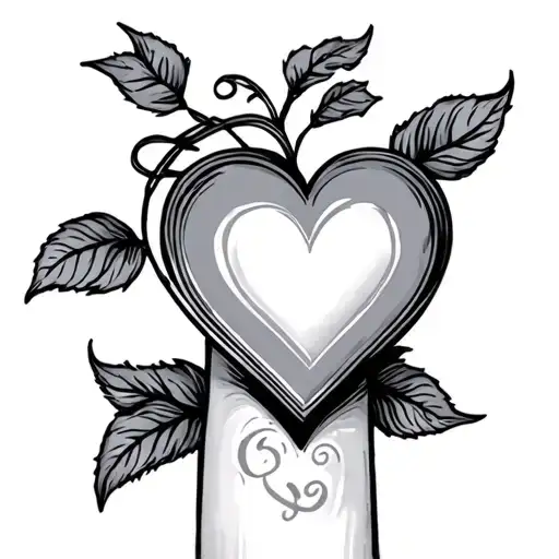 heart and initials on finger tattoo tattoo design idea