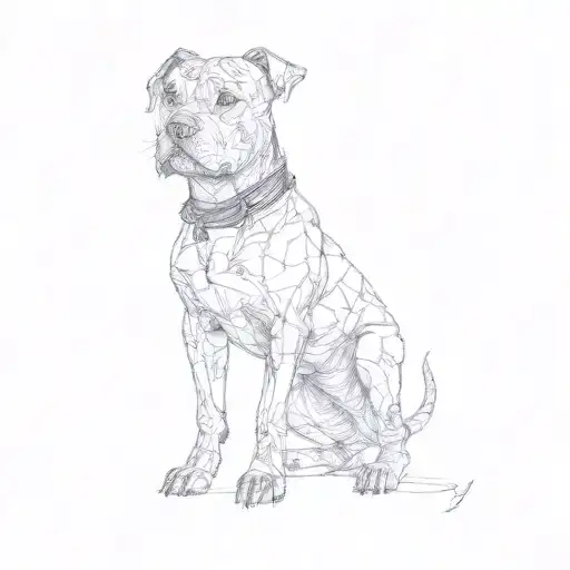 a pit bull terrier tattoo design idea