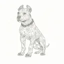 a pit bull terrier tattoo design idea