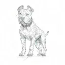 a pit bull terrier tattoo design idea
