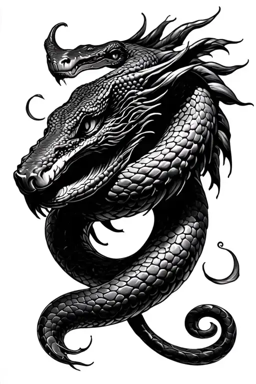 serpent tattoo design idea