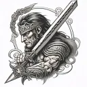 conan sword tattoo design idea