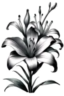 lily flowers tattoo design idea