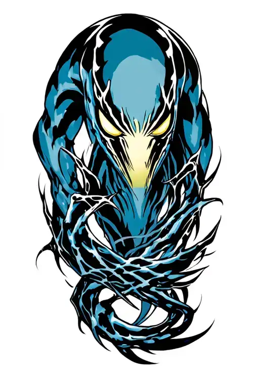 symbiote wrap my arm tattoo design idea