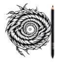 Pachamama spiral tattoo design idea
