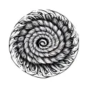Pachamama spiral tattoo design idea