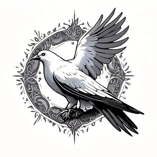 Holy Dove tattoo design idea