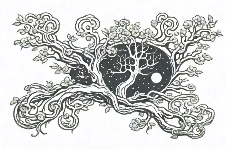 multiverse tree from loki tattoo design idea