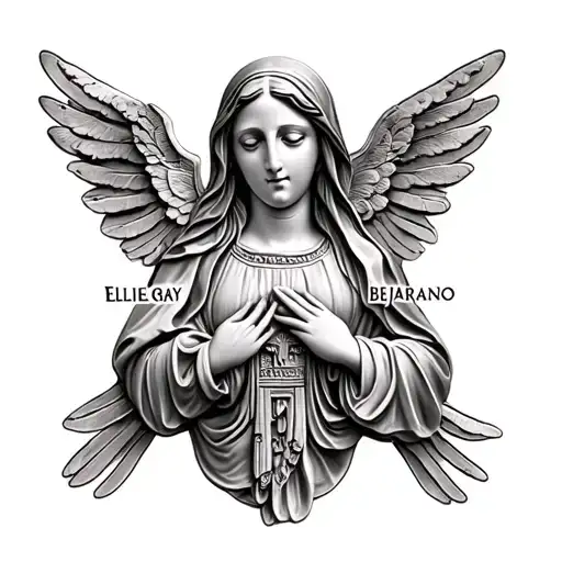 "Ellie gray Bejarano " "Ellie gray Bejarano "  Virgin Mary tattoo design idea