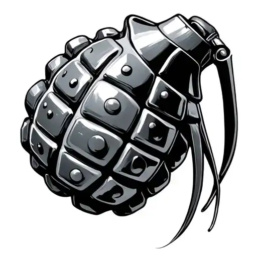 Grenade tattoo design idea