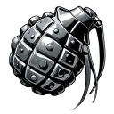 Grenade tattoo design idea