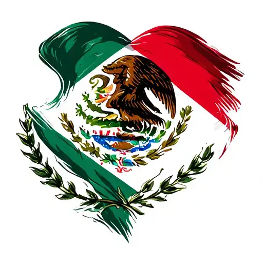 Mexican and Puerto Rican and Filipino flag mixed tattoo design idea