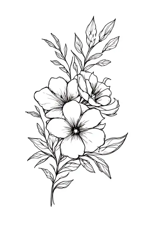 flowes, cross and 381 feminine simple tattoo design idea
