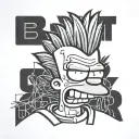 Bart Simpson tattoo design idea