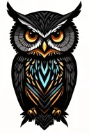 owl from the front tattoo design idea