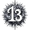 Numerology tattoo design idea