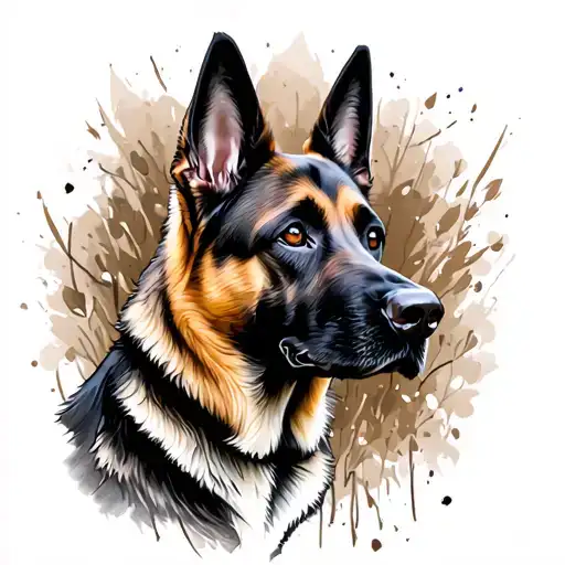 Belgian Malinois tattoo design idea
