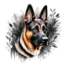 Belgian Malinois tattoo design idea