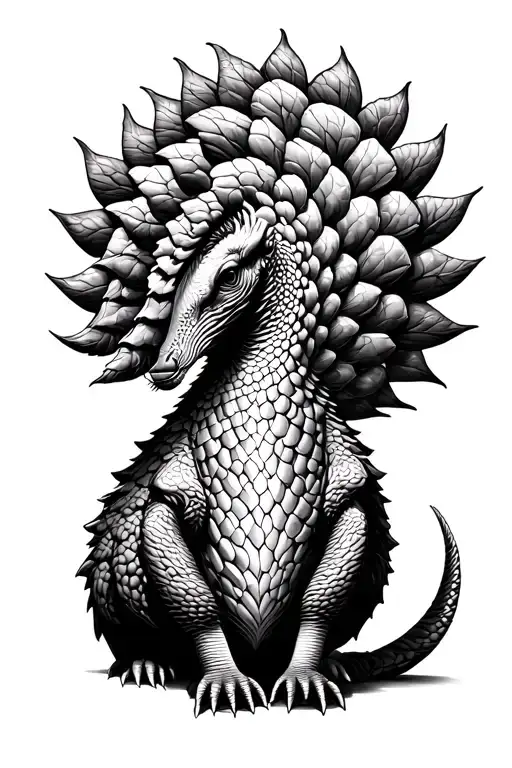 Pangolin tattoo design idea