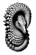 Pangolin tattoo design idea