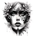 Double Face tattoo design idea