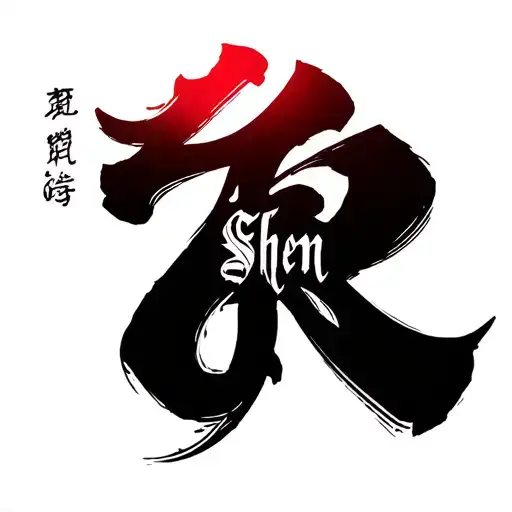"Shen" sons name tattoo tattoo design idea