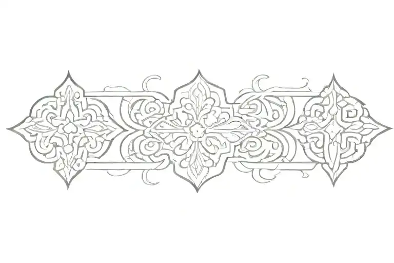 spanish tile tattoo design idea