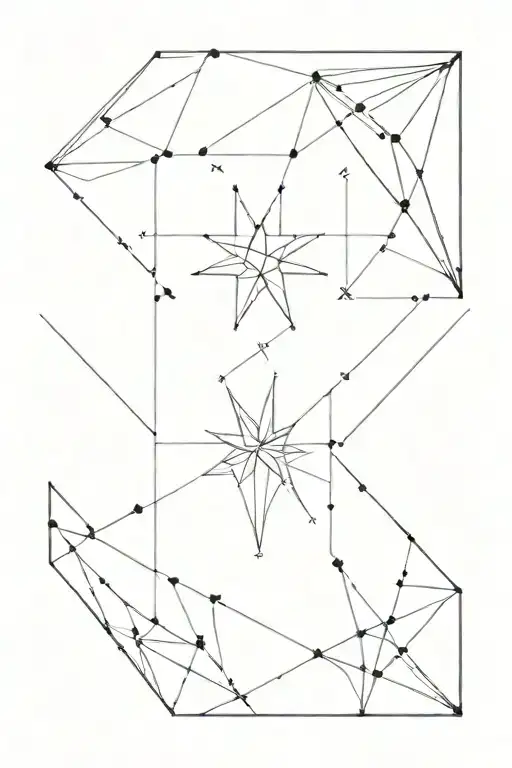 minimalistic and subtle, featuring small geometric starburst shapes across the skin, which creates a beautiful, delicate tattoo design idea