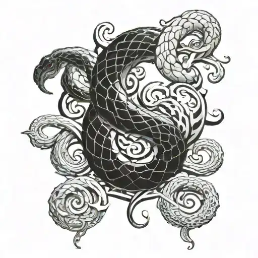 Emerald Serpents Mafia  tattoo stencile tattoo design idea