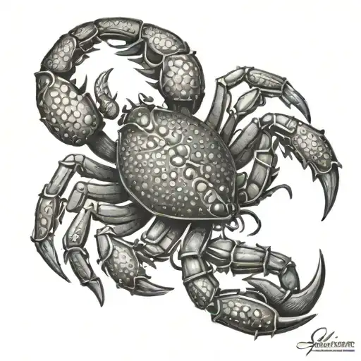 Scorpion and crab tattoo design idea