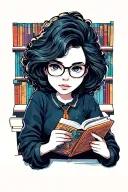 reader in library tattoo design idea