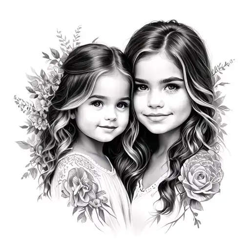 Something creative based on my wife Adriana and daughter Natalka  tattoo design idea