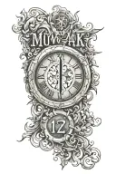 roman numeral dates 12 17 2007 tattoo design idea