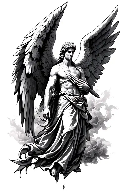 St michael archangel back tattoo tattoo design idea