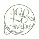 Invictus text tattoo design idea