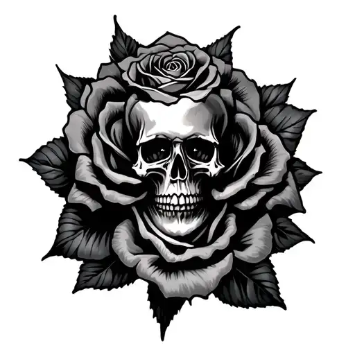 Deftones Diamond Eyes skull and roses tattoo design idea