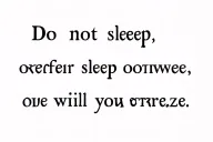 "Do not sleep, otherwise you will freeze" the inscription in Russian tattoo design idea