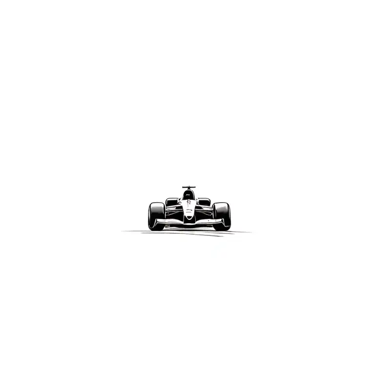 F1 Car driving fast tattoo design idea